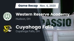 Recap: Western Reserve Academy vs. Cuyahoga Falls  2020