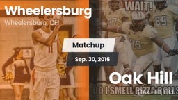 Matchup: Wheelersburg High vs. Oak Hill  2016