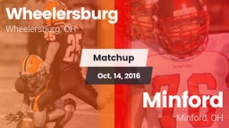 Matchup: Wheelersburg High vs. Minford  2016