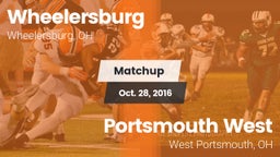 Matchup: Wheelersburg High vs. Portsmouth West  2016