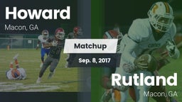 Matchup: Howard  vs. Rutland  2017