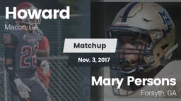 Matchup: Howard  vs. Mary Persons  2017