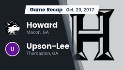 Recap: Howard  vs. Upson-Lee  2017