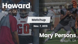 Matchup: Howard  vs. Mary Persons  2019
