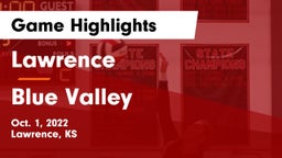 Lawrence  vs Blue Valley Game Highlights - Oct. 1, 2022