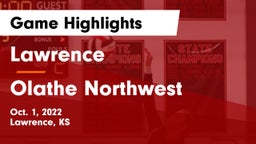 Lawrence  vs Olathe Northwest  Game Highlights - Oct. 1, 2022