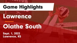 Lawrence  vs Olathe South  Game Highlights - Sept. 1, 2022
