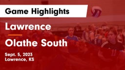 Lawrence  vs Olathe South  Game Highlights - Sept. 5, 2023