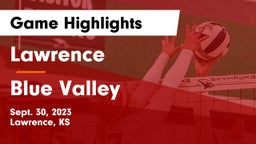 Lawrence  vs Blue Valley  Game Highlights - Sept. 30, 2023