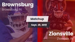 Matchup: Brownsburg High vs. Zionsville  2018