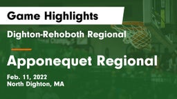 Dighton-Rehoboth Regional  vs Apponequet Regional  Game Highlights - Feb. 11, 2022