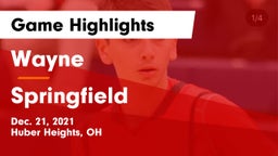 Wayne  vs Springfield  Game Highlights - Dec. 21, 2021