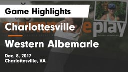 Charlottesville  vs Western Albemarle  Game Highlights - Dec. 8, 2017