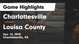 Charlottesville  vs Louisa County  Game Highlights - Jan. 16, 2018