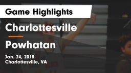 Charlottesville  vs Powhatan  Game Highlights - Jan. 24, 2018