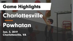 Charlottesville  vs Powhatan  Game Highlights - Jan. 3, 2019