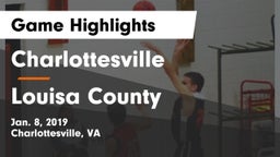 Charlottesville  vs Louisa County  Game Highlights - Jan. 8, 2019