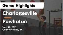 Charlottesville  vs Powhatan  Game Highlights - Jan. 11, 2019