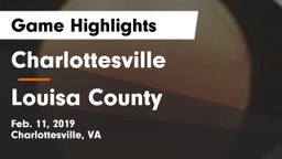 Charlottesville  vs Louisa County  Game Highlights - Feb. 11, 2019