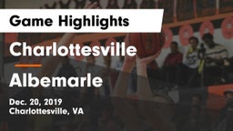 Charlottesville  vs Albemarle  Game Highlights - Dec. 20, 2019