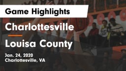 Charlottesville  vs Louisa County  Game Highlights - Jan. 24, 2020