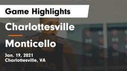 Charlottesville  vs Monticello  Game Highlights - Jan. 19, 2021