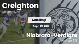 Matchup: Creighton High vs. Niobrara-Verdigre  2017