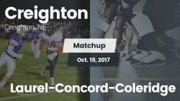 Matchup: Creighton High vs. Laurel-Concord-Coleridge 2017