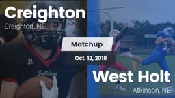 Matchup: Creighton High vs. West Holt  2018