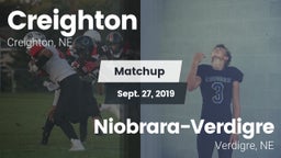 Matchup: Creighton High vs. Niobrara-Verdigre  2019