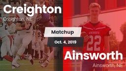 Matchup: Creighton High vs. Ainsworth  2019