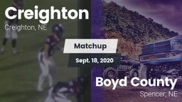Matchup: Creighton High vs. Boyd County 2020