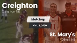 Matchup: Creighton High vs. St. Mary's  2020