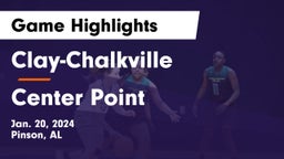 Clay-Chalkville  vs Center Point  Game Highlights - Jan. 20, 2024