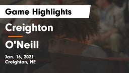 Creighton  vs O'Neill  Game Highlights - Jan. 16, 2021