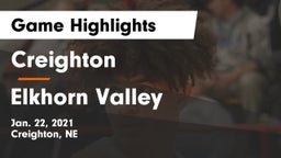 Creighton  vs Elkhorn Valley  Game Highlights - Jan. 22, 2021