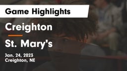 Creighton  vs St. Mary's  Game Highlights - Jan. 24, 2023