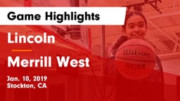 Lincoln  vs Merrill West  Game Highlights - Jan. 10, 2019