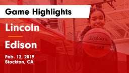 Lincoln  vs Edison Game Highlights - Feb. 12, 2019