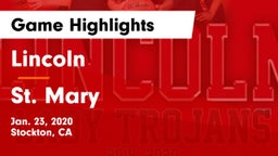 Lincoln  vs St. Mary  Game Highlights - Jan. 23, 2020