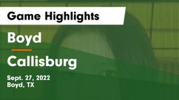 Boyd  vs Callisburg Game Highlights - Sept. 27, 2022