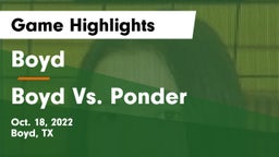 Boyd  vs Boyd Vs. Ponder Game Highlights - Oct. 18, 2022