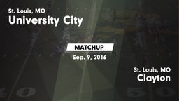 Matchup: University City vs. Clayton  2016