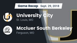 Recap: University City  vs. Mccluer South Berkeley 2018