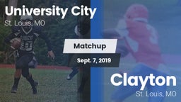 Matchup: University City vs. Clayton  2019