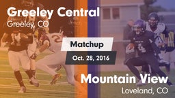 Matchup: Greeley Central vs. Mountain View  2016