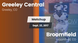 Matchup: Greeley Central vs. Broomfield  2017