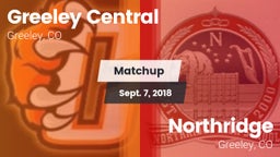 Matchup: Greeley Central vs. Northridge  2018