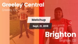 Matchup: Greeley Central vs. Brighton  2018