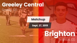 Matchup: Greeley Central vs. Brighton  2019